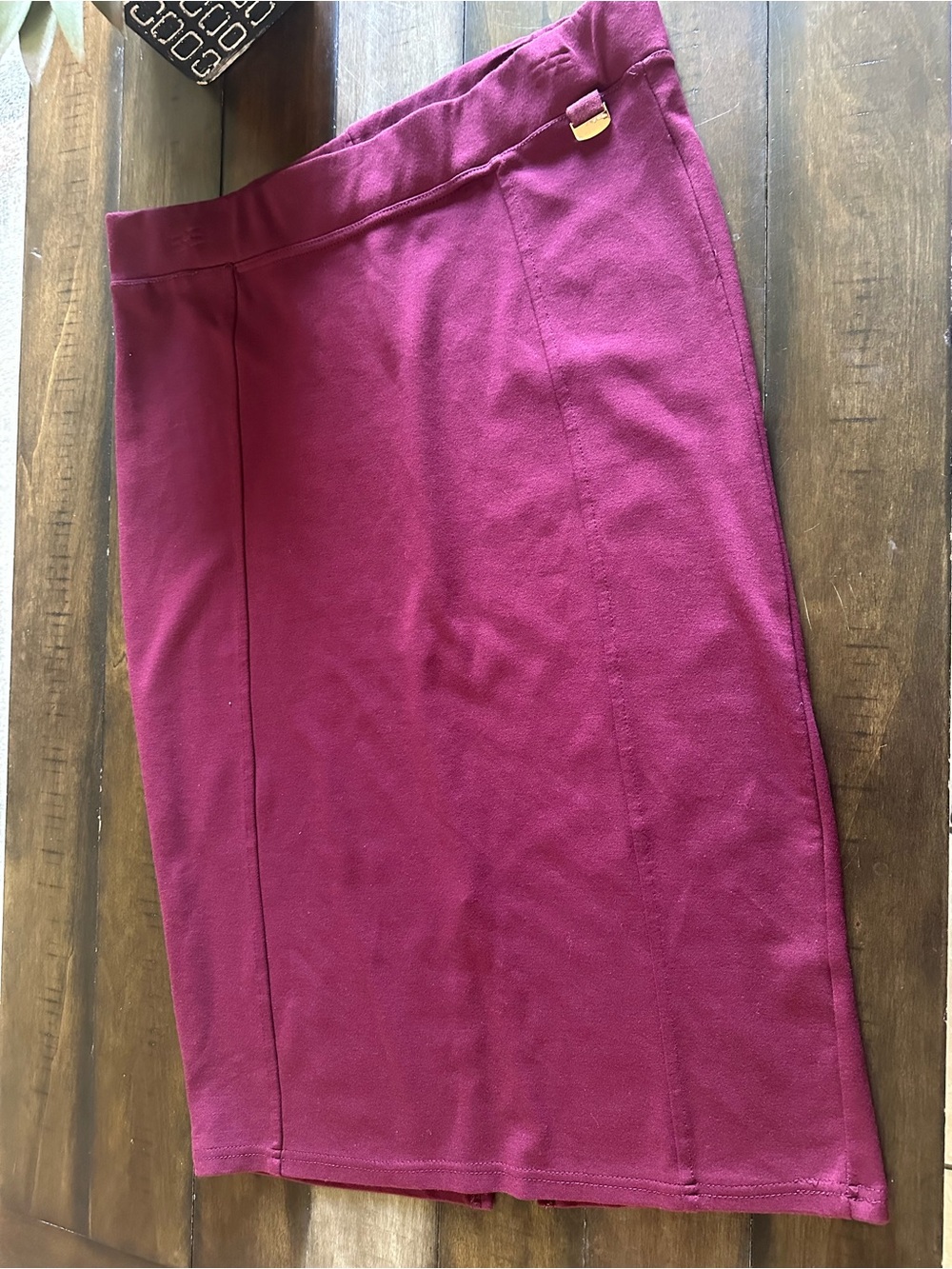 Women's Ashley Blue Fitted Pencil Skirt - Deep Berry